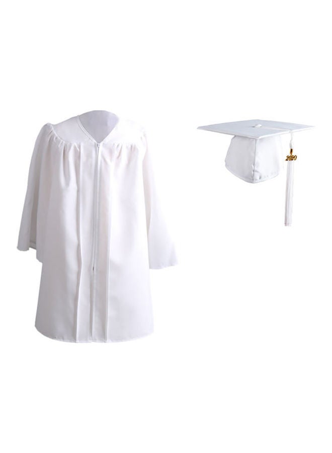 Generic - Graduation Gown With Cap White - Image 1