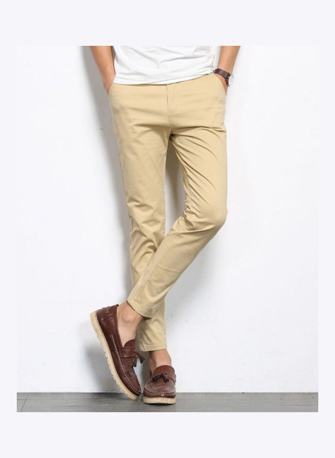 Men Casual Thin Long Straight Trousers Suit Pants Black  - Image 4