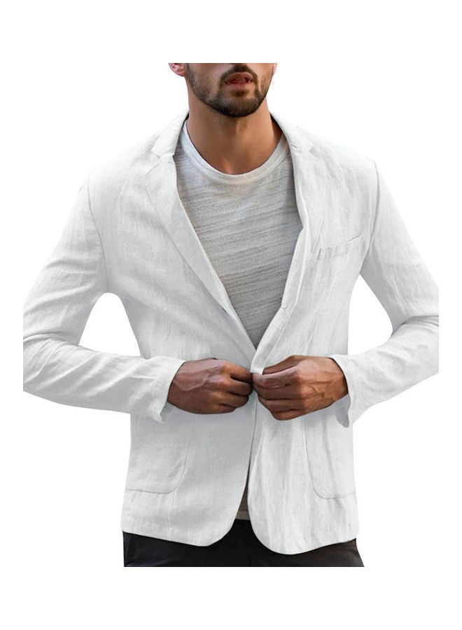 Solid Blazer White  - Image 1