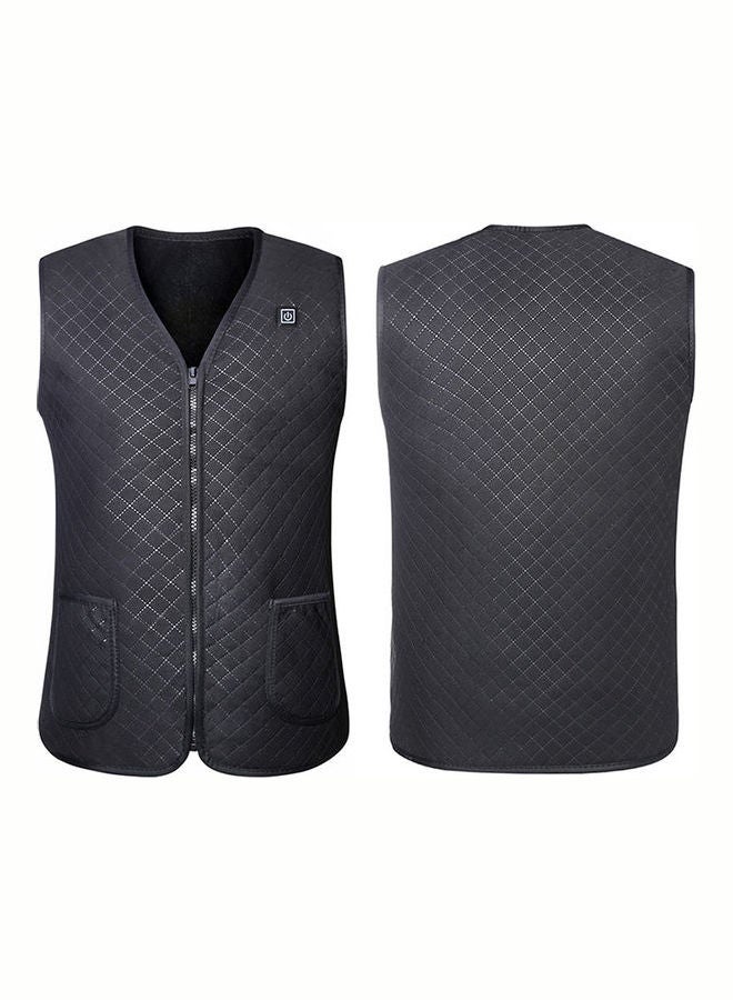 Men Winter Outdoor Camping Hiking Hunting Heating Jacket Black  - Image 3