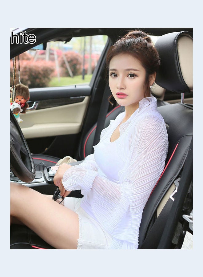 Women Fashion Chiffon Summer Beach Long Scarf Shawl Cover Up Khaki  - Image 5