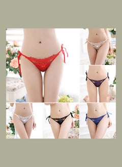 Generic Women's Fashion Summer Floral G-String Panties Purple  - Image 3