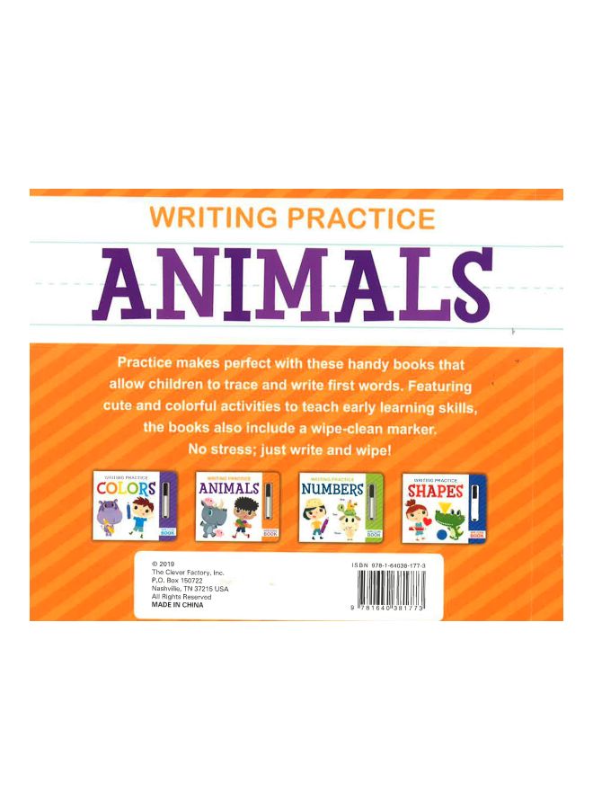 Writing Animals : Animals Wipe-Clean Book Board Book English by Clever Factory  - Image 2