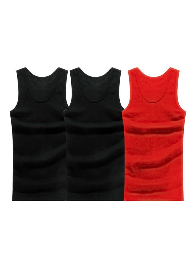 3 Pieces Of Casual Solid Color Slim Fitness Tank Top Vest Undershirts multicolour  - Image 1