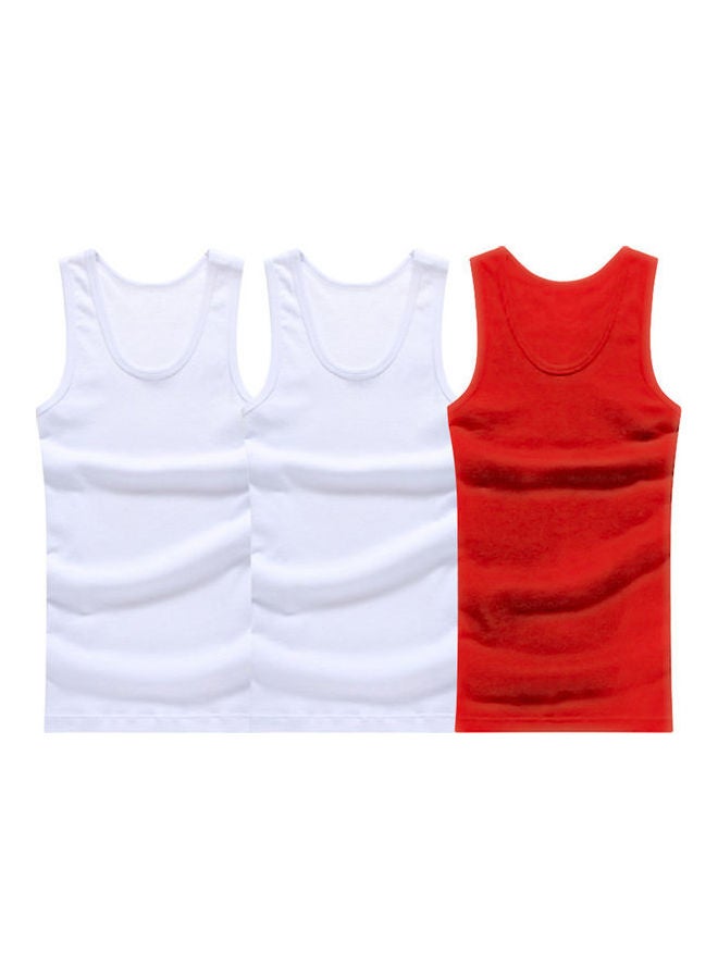 3 Pieces Of Casual Slim Fitness Tank Top Vest Undershirts multicolour  - Image 1