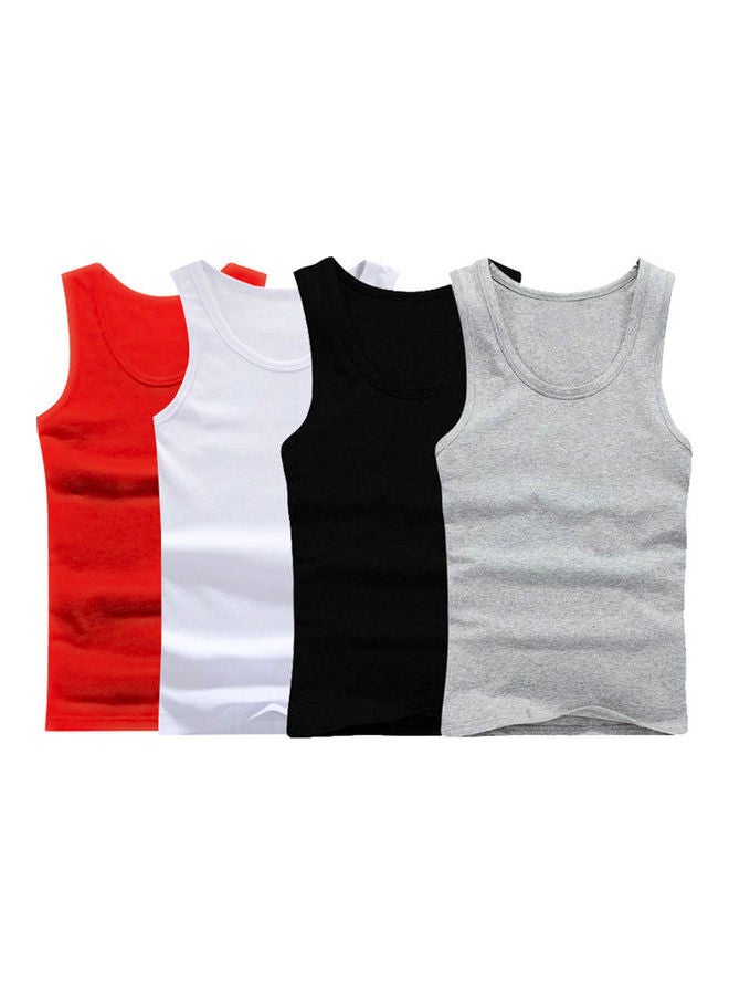 3 Pieces Of Casual Slim Fitness Tank Top Vest Undershirts multicolour  - Image 2