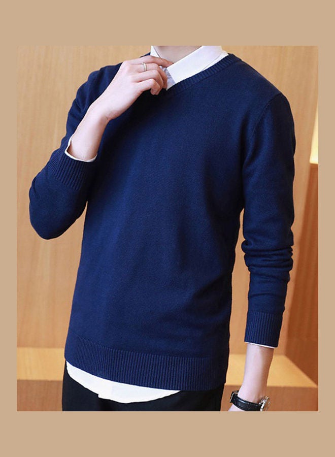 Solid Knitwear Sweater Lake Blue  - Image 5