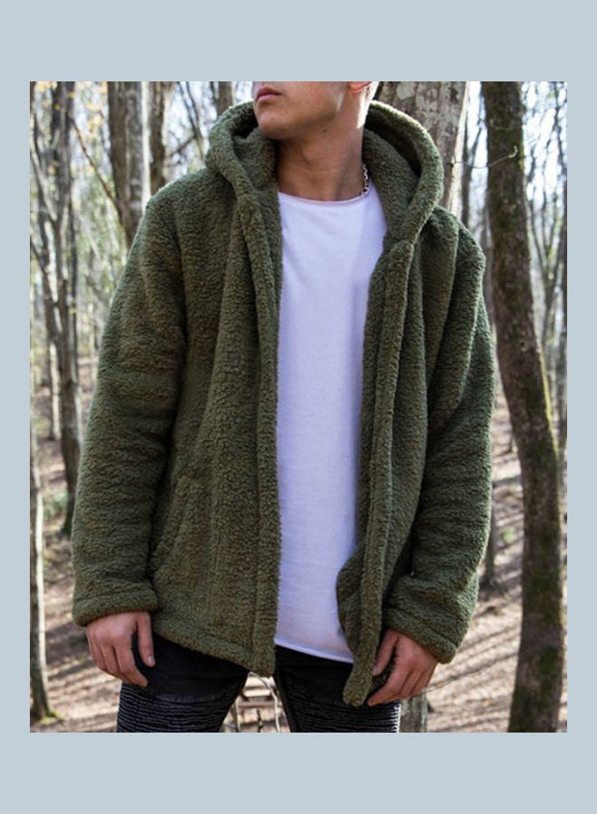 Generic - Casual Winter Long Sleeve Pockets Fleece Warm Hooded Loose Plus Size Coat multicolour - Image 1