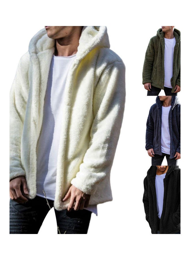 Generic - Casual Winter Long Sleeve Pockets Fleece Warm Hooded Loose Plus Size Coat multicolour - Image 1