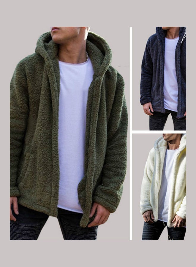 Generic - Casual Winter Long Sleeve Pockets Fleece Warm Hooded Loose Plus Size Coat multicolour - Image 1