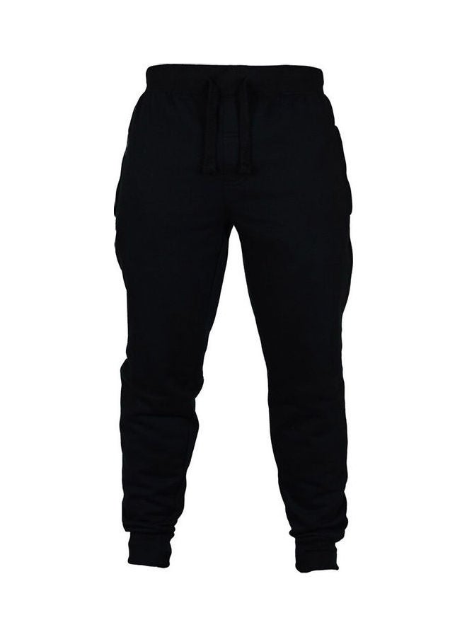 Waist Drawstring Detail Trousers Black - Image 5