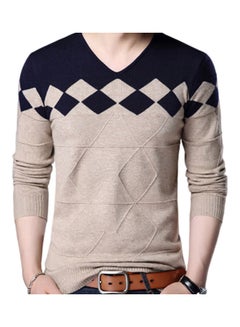Knitwear Color Block Pullover Brown/Black