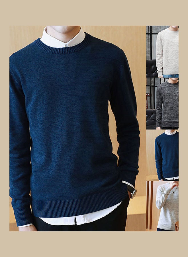 Ribbed Bottom Sweater Light Grey  - Image 2