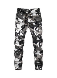 Camouflage Pattern Cargo Pants Green/Grey/Black