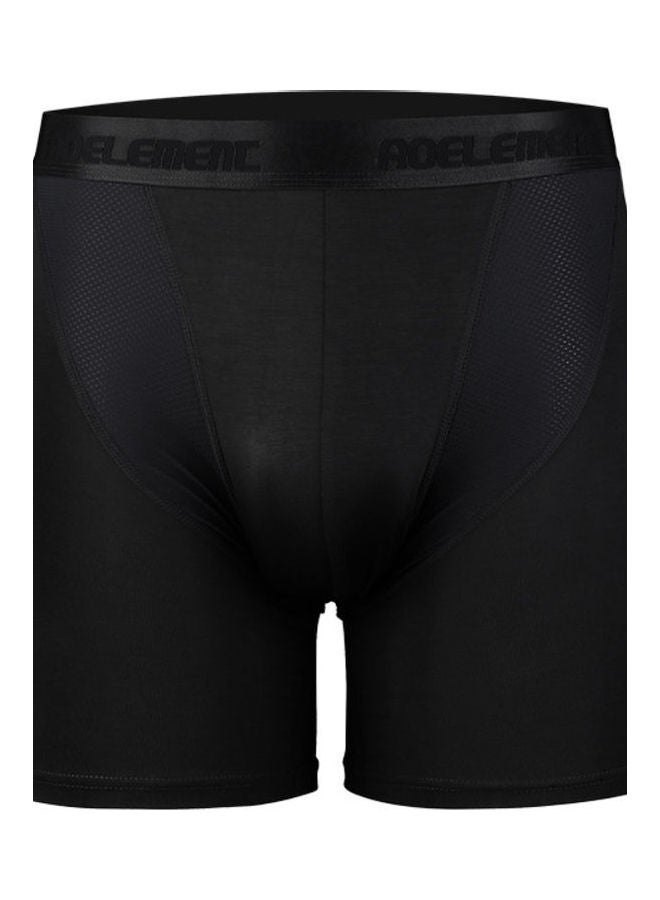 Men Quick Dry Elastic Training Fitness Trunks Compression Exercise Sports Shorts Black  - Image 1