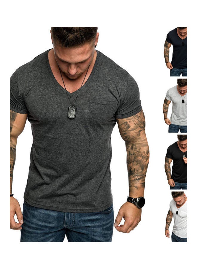 Solid Cotton T-Shirt Black - Image 3