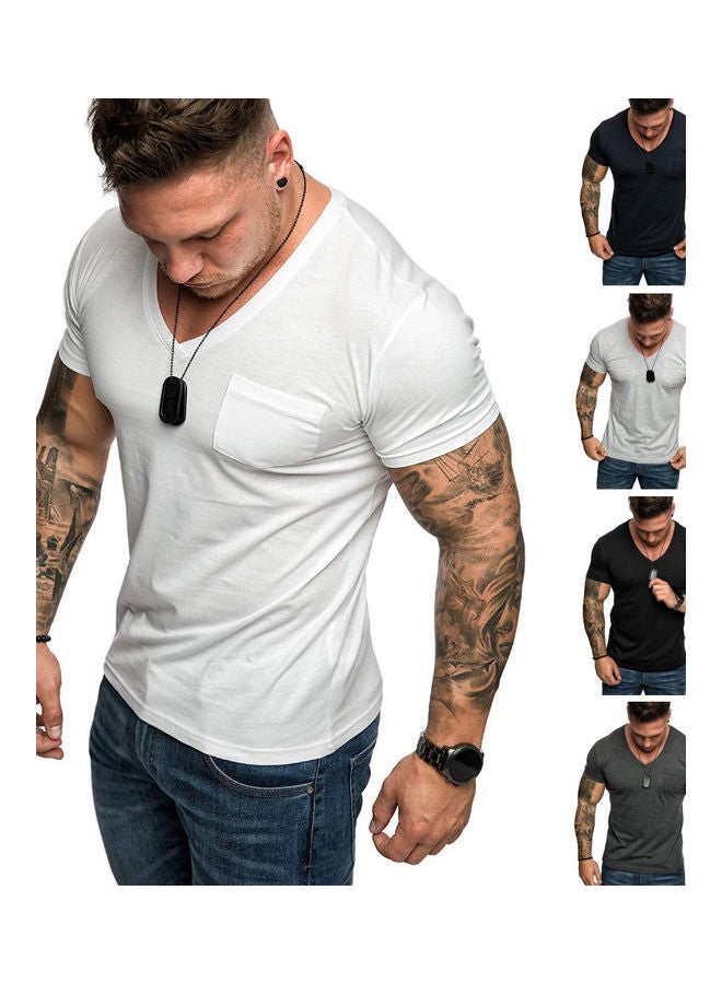 Solid Cotton T-Shirt Black - Image 5