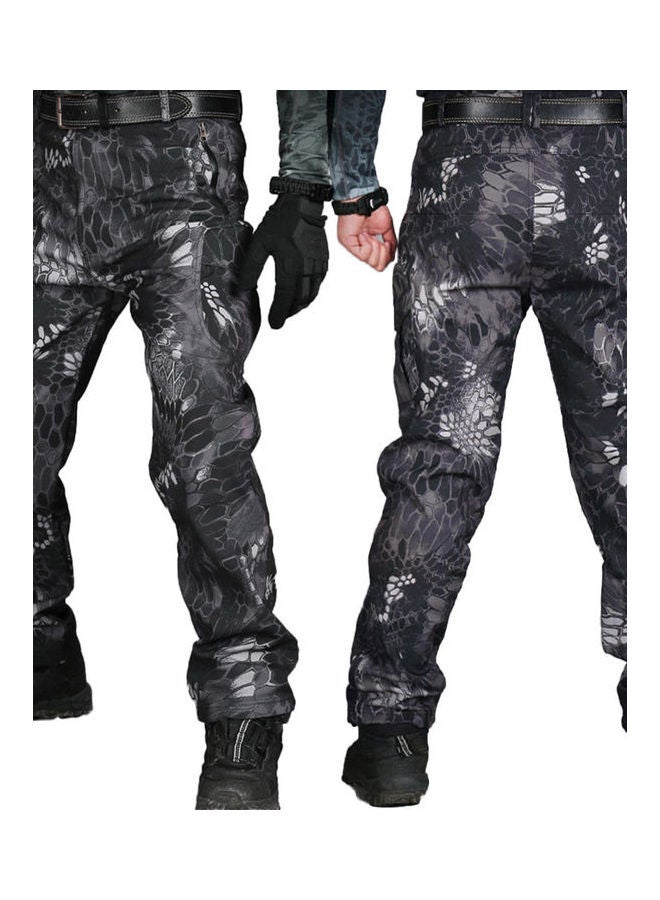 Men Snake Quick Drying Multi-Pocket Trousers Outdoors Tactical Cargo Pants Boa Black  - Image 3