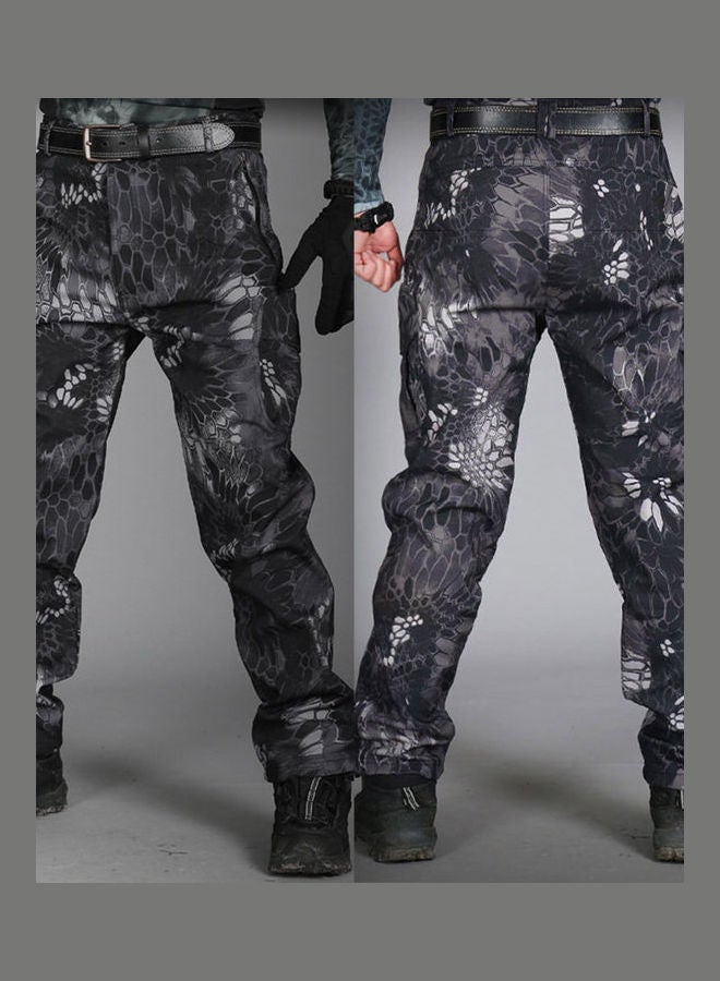 Men Snake Quick Drying Multi-Pocket Trousers Outdoors Tactical Cargo Pants Boa Black  - Image 4