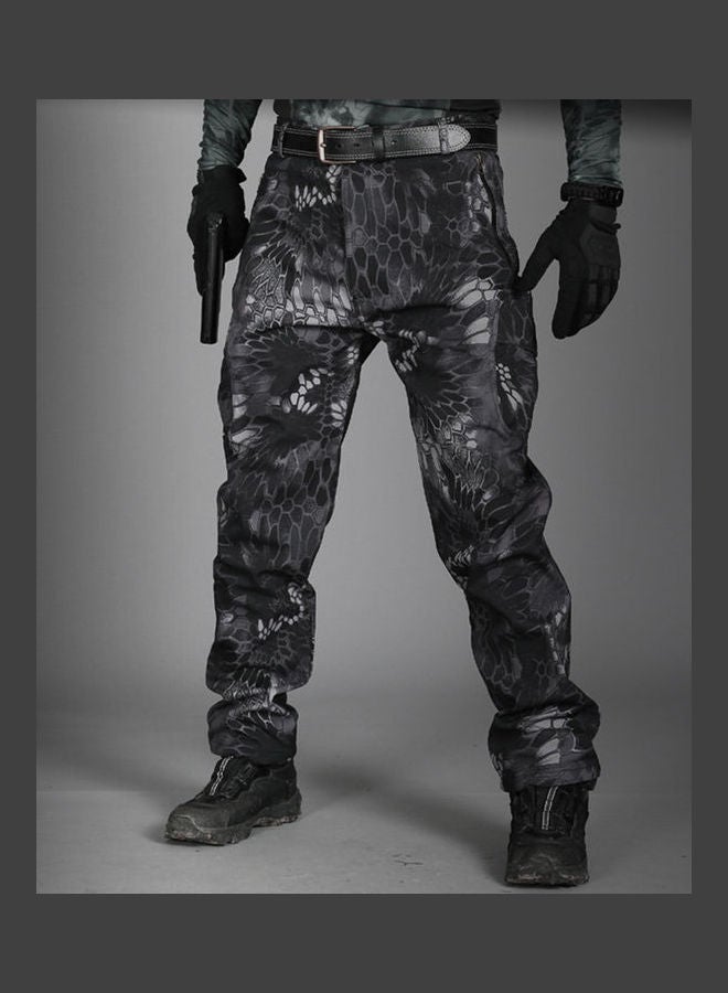 Men Snake Quick Drying Multi-Pocket Trousers Outdoors Tactical Cargo Pants Boa Black  - Image 5