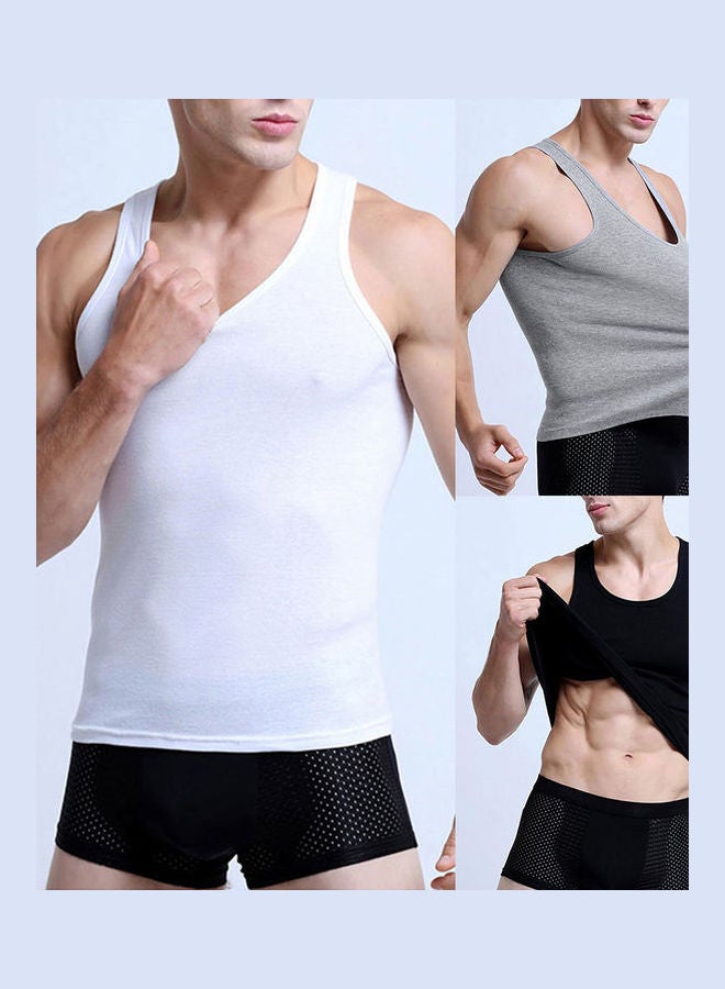 Sporty Cotton Vest Grey - Image 2