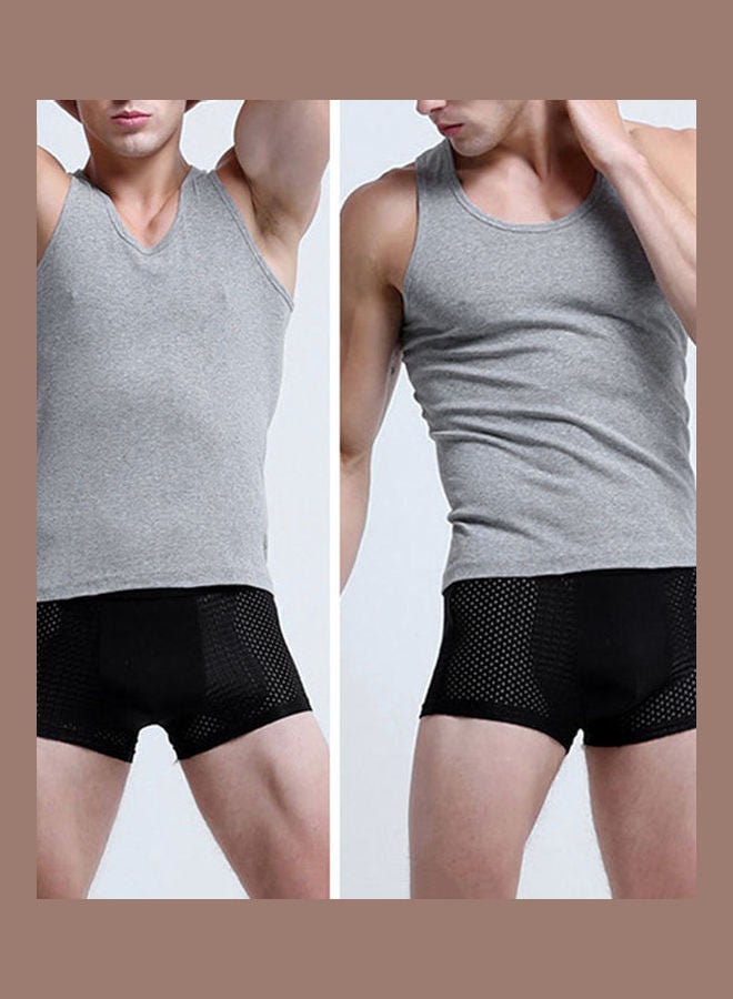 Sporty Cotton Vest Grey - Image 5