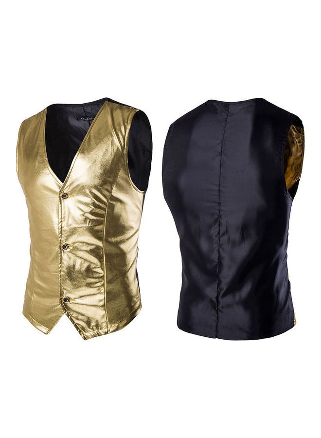 صدرية ضيقة سادة ذهبي - Image 4