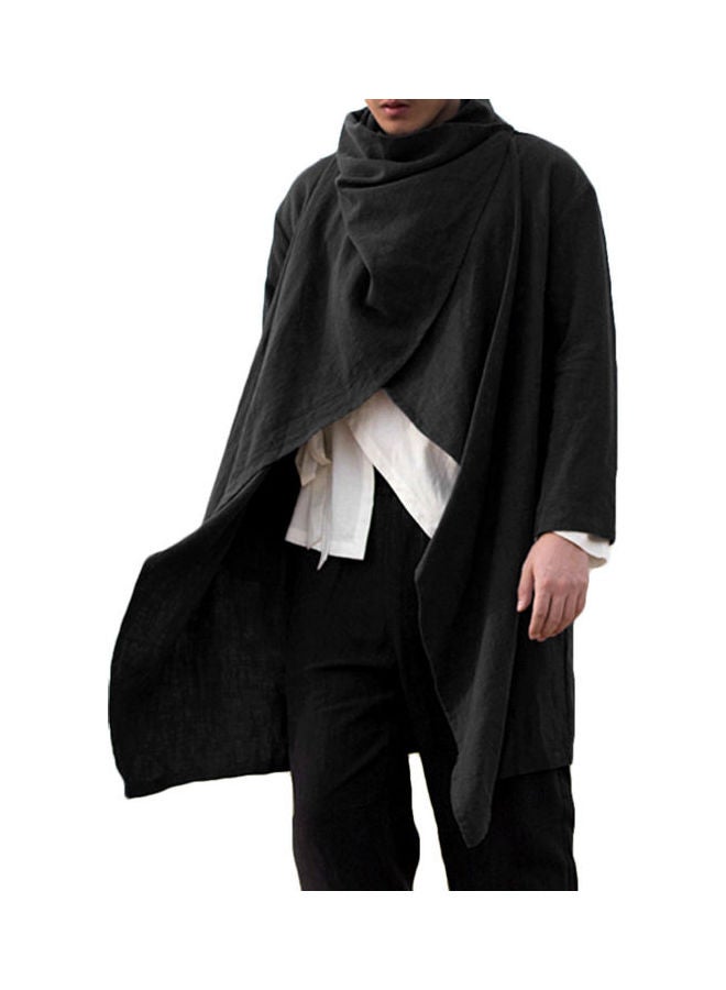 كارديغان برباط بتصميم غير متماثل أسود  - Image 1