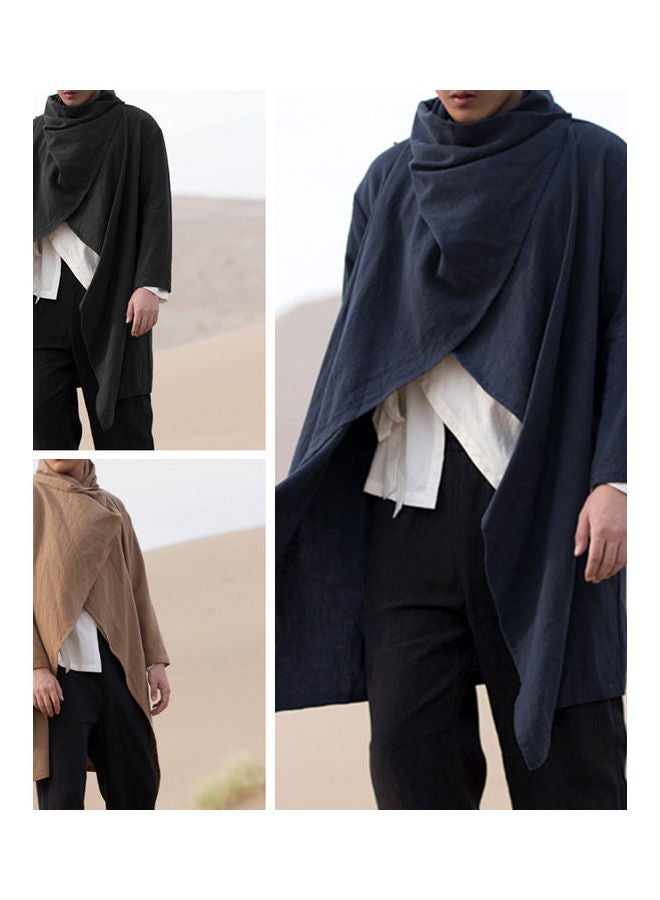 Generic - Asymatric Wrap Detail Cardigan Coffee - Image 1