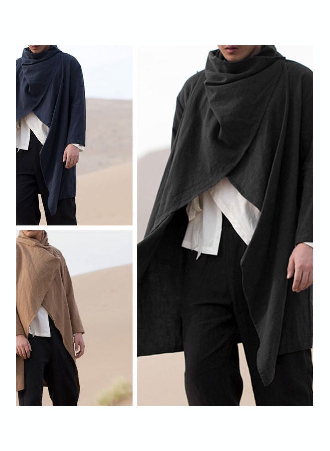 Generic - Asymatric Wrap Detail Cardigan Coffee - Image 1