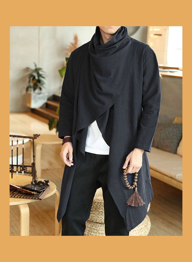 Generic - Asymatric Wrap Detail Cardigan Coffee - Image 1