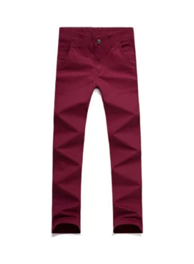 Casual Pockets Cotton Long Pants Straight Trousers multicolour - Image 1