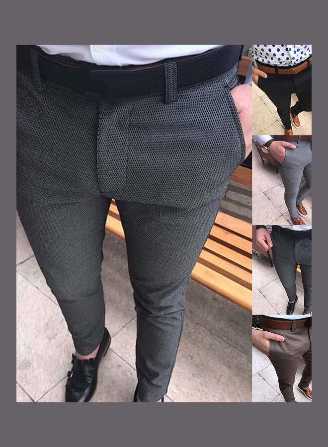 Solid Cotton Trousers Coffee  - Image 2