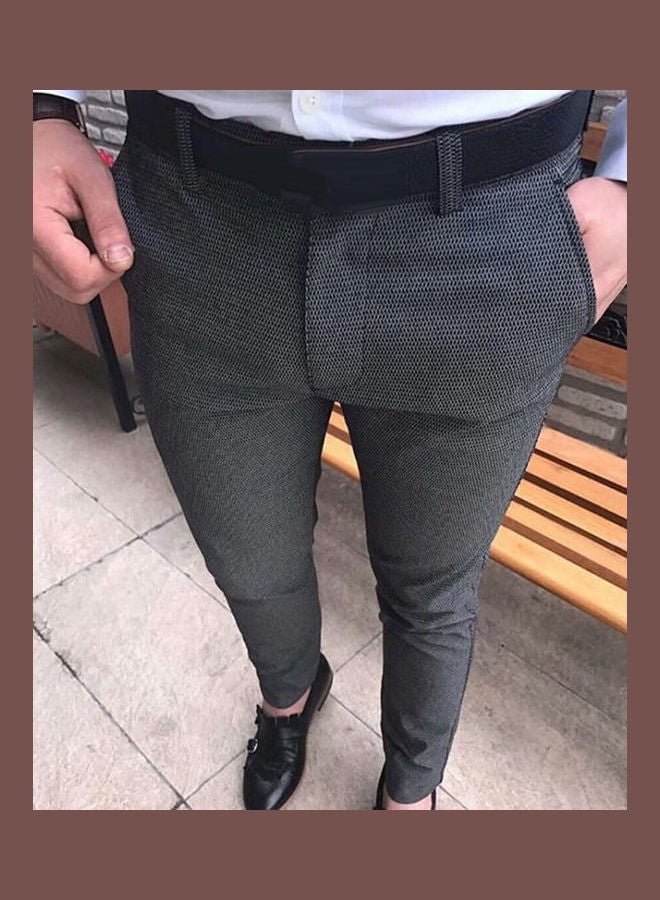 Solid Cotton Trousers Coffee  - Image 5