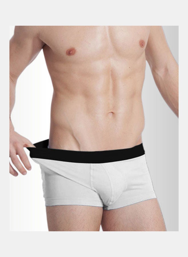 4-Piece Elastic Cotton Boxers Blue/Red/Grey  - Image 5