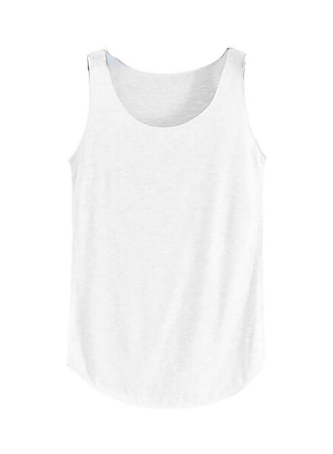 Women Summer Solid Colour Vest Sleeveless Blouse Loose Tank Top T-Shirt Blue + Grey  - Image 5