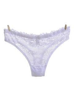Generic See-Through Floral Lace G-String Women Underwear Panties Solid Colour Thong Rose Red  - Image 5
