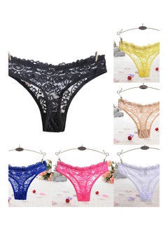 Generic See-Through Floral Lace G-String Women Underwear Panties Solid Colour Thong Rose Red  - Image 3