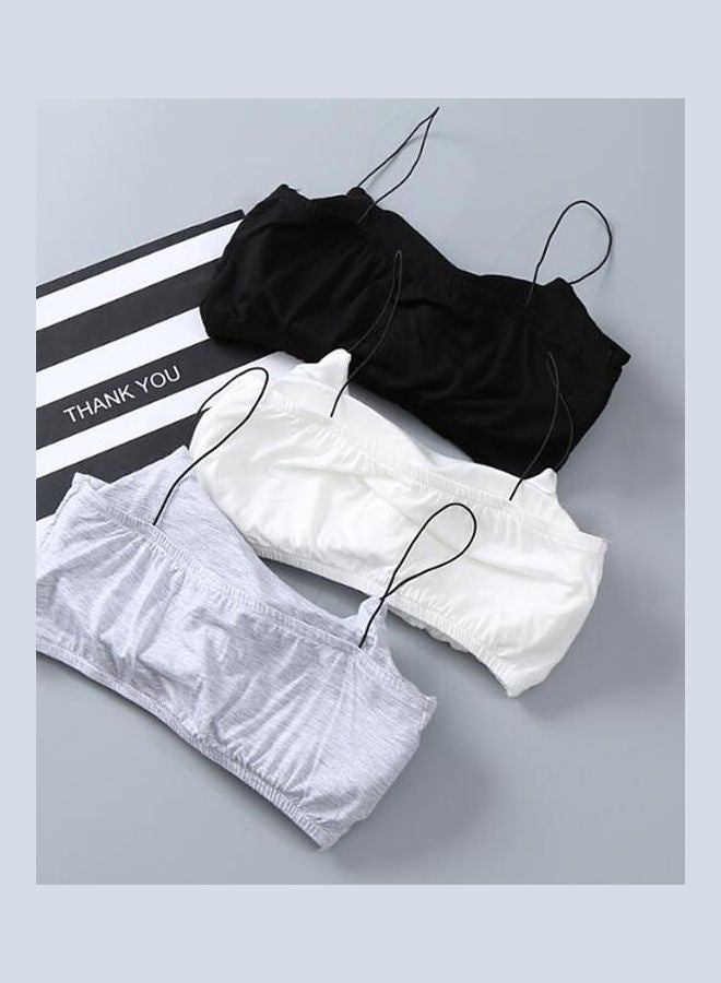Women Leisure Ultra Thin Straps Sports Bra Padded Vest Yoga Exercise Underwear White  - Image 3