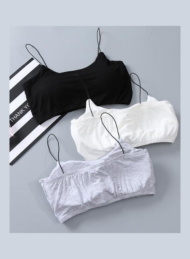 Women Leisure Ultra Thin Straps Sports Bra Padded Vest Yoga Exercise Underwear White  - Image 4