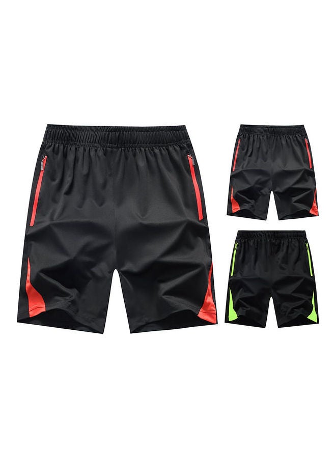 Men Casual Breathable Stretchy Quick Dry Drawstring Fifth Pants Beach Shorts Red - Image 5