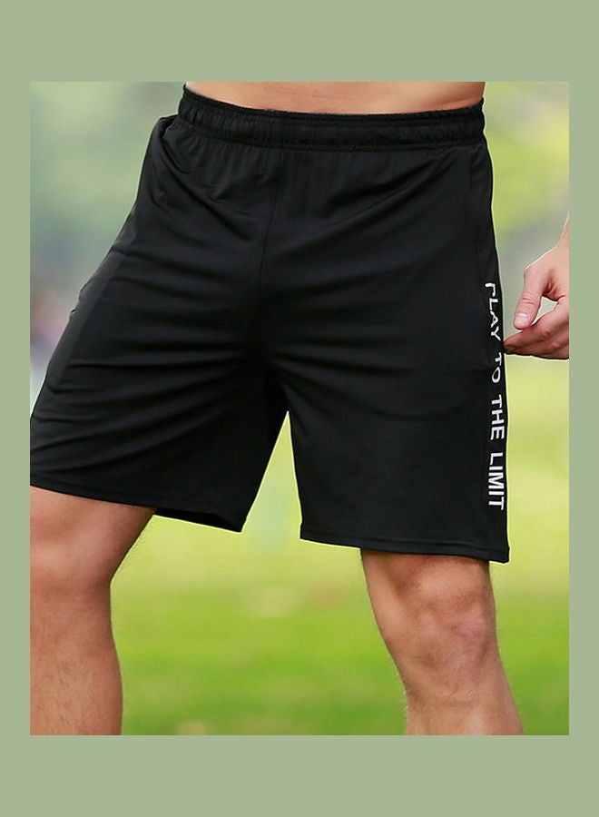 Quick Dry Elastic Sports Shorts Black  - Image 4