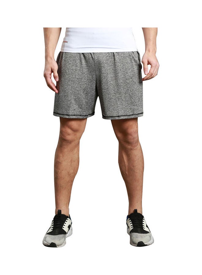 Elastic Waistband Quick Drying Shorts Grey - Image 1