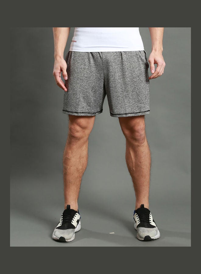 Elastic Waistband Quick Drying Shorts Grey - Image 2