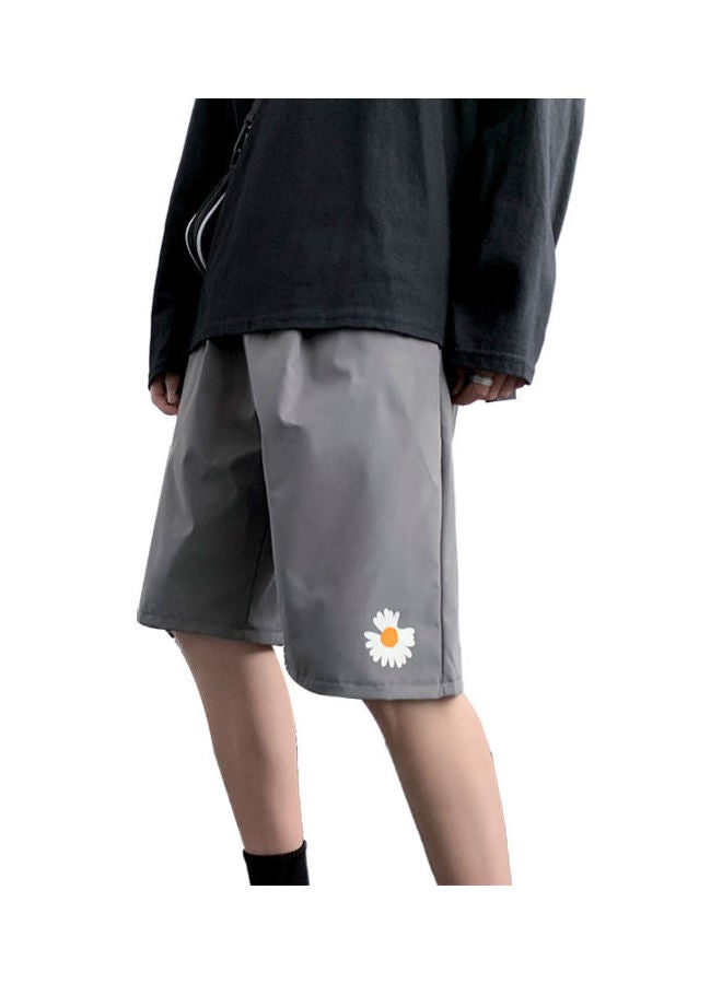 Men's Casual Marguerite Board Sports Running Shorts Dark Gray - Image 1