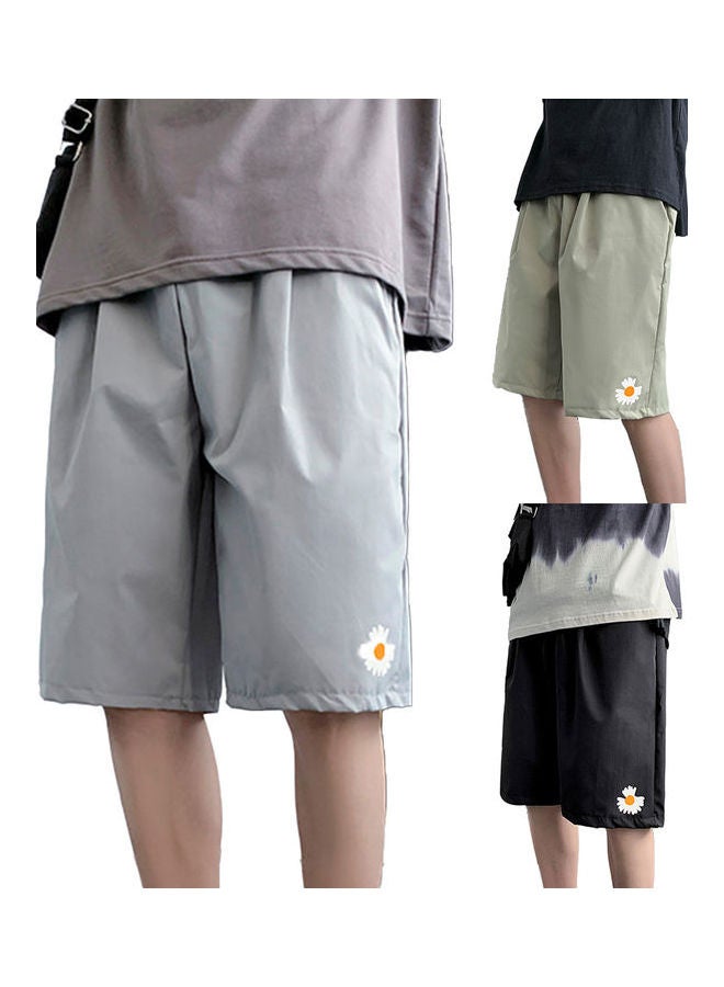 Men's Casual Marguerite Board Sports Running Shorts Dark Gray - Image 2