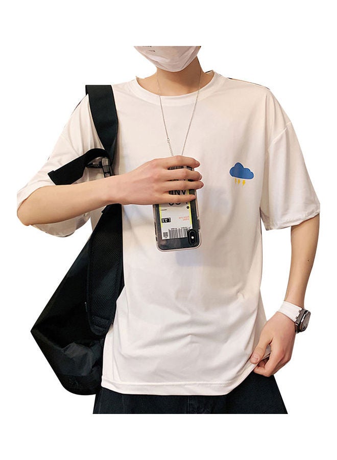 Breathable Loose T-Shirt White - Image 1