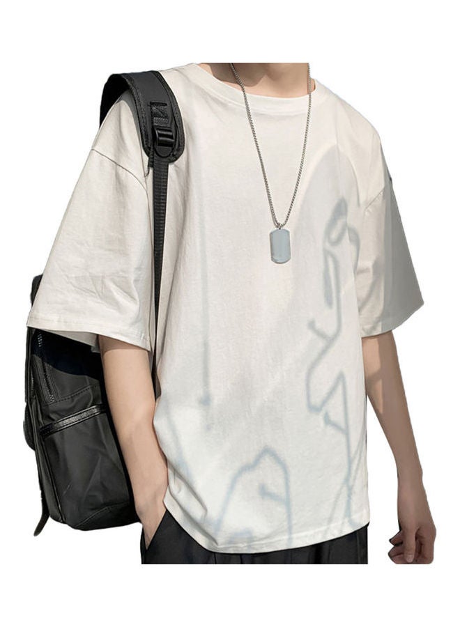 Solid Loose Fit T-Shirt White - Image 1