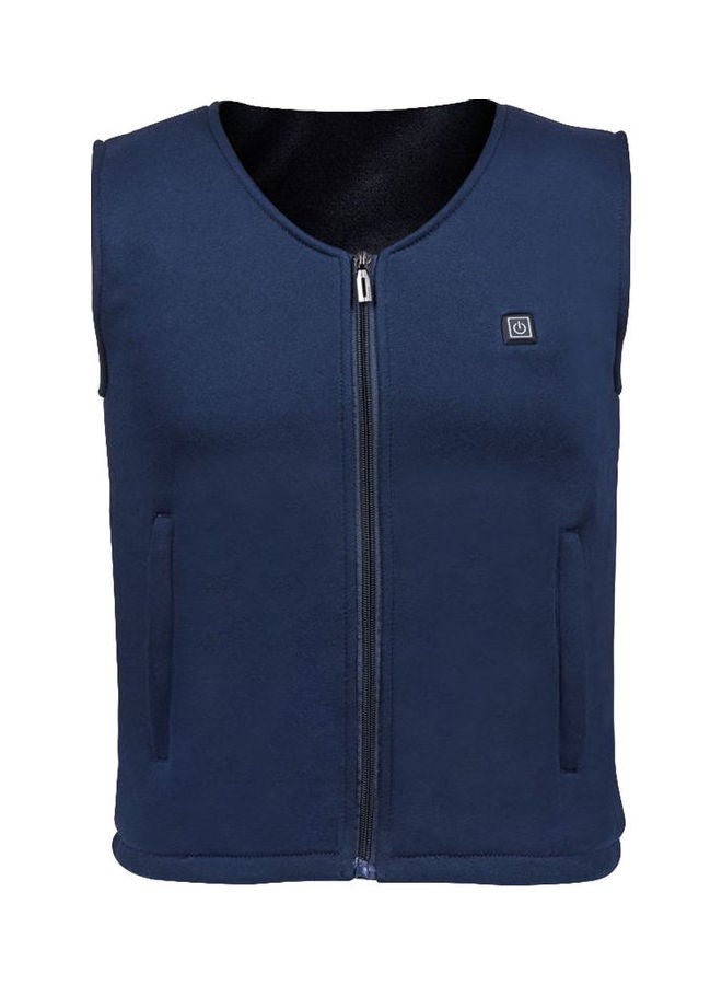 Unisex Winter Heating Warm Vest Navy Blue  - Image 1