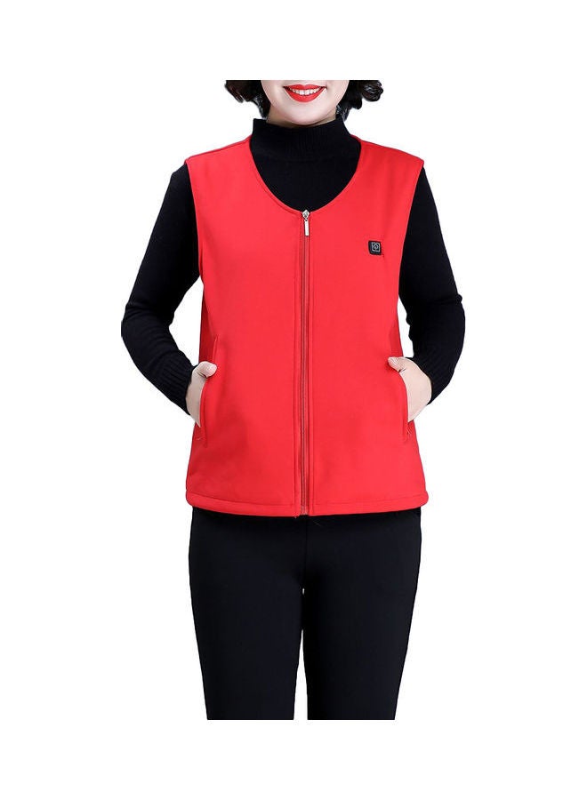 Unisex Winter Heating Warm Vest Navy Blue  - Image 5